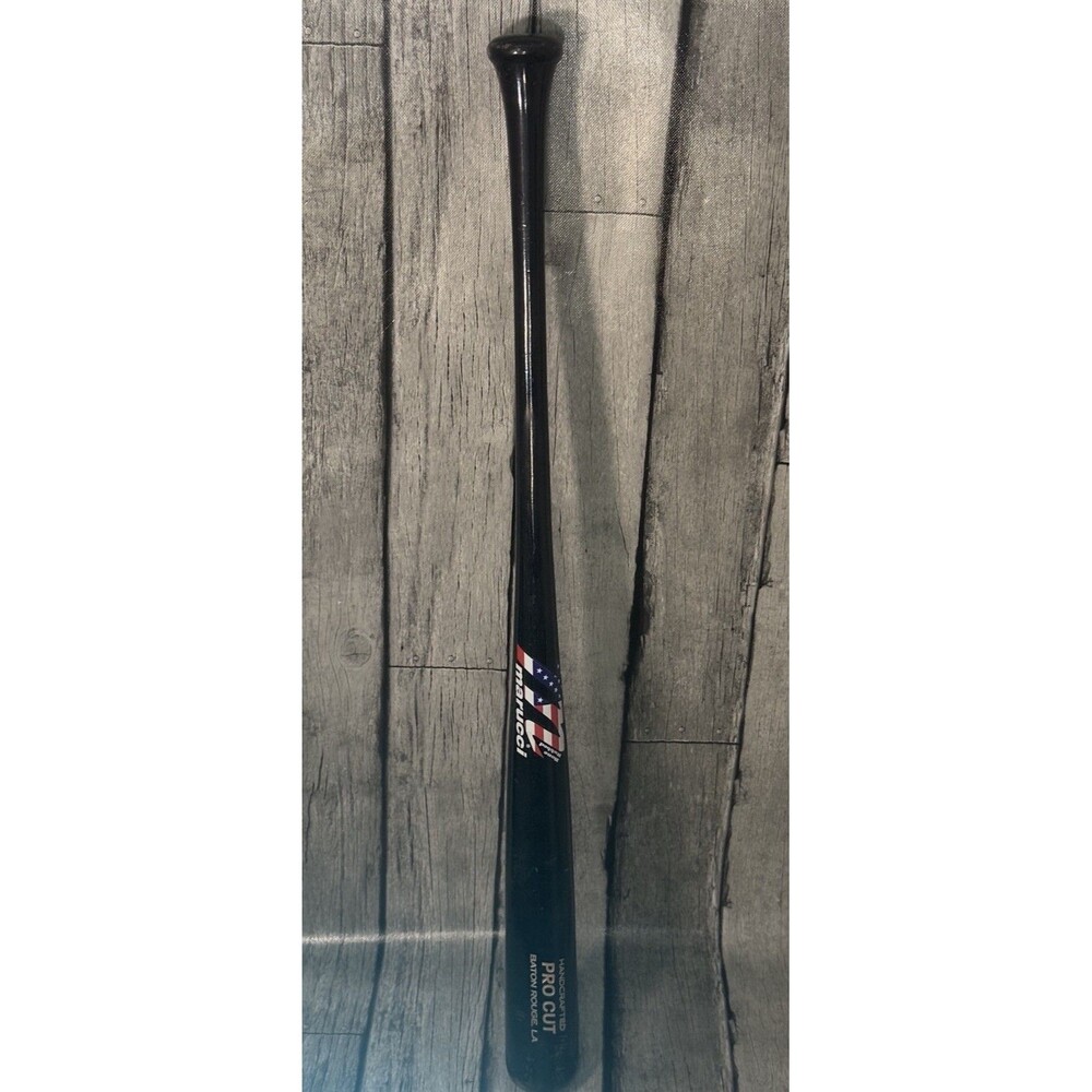 Marucci Pro Cut Handcrafted Wood Baseball Bat Black USA Flag Made in USA 32”